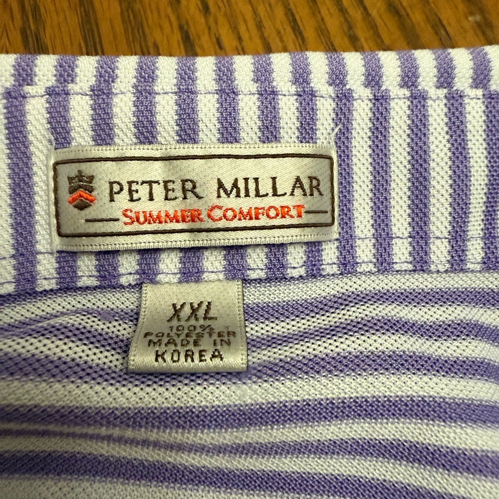 Lot of 4 Peter Millar Men's Polo Shirt Set - Blue, Green, Pink, White - Picture 6 of 12